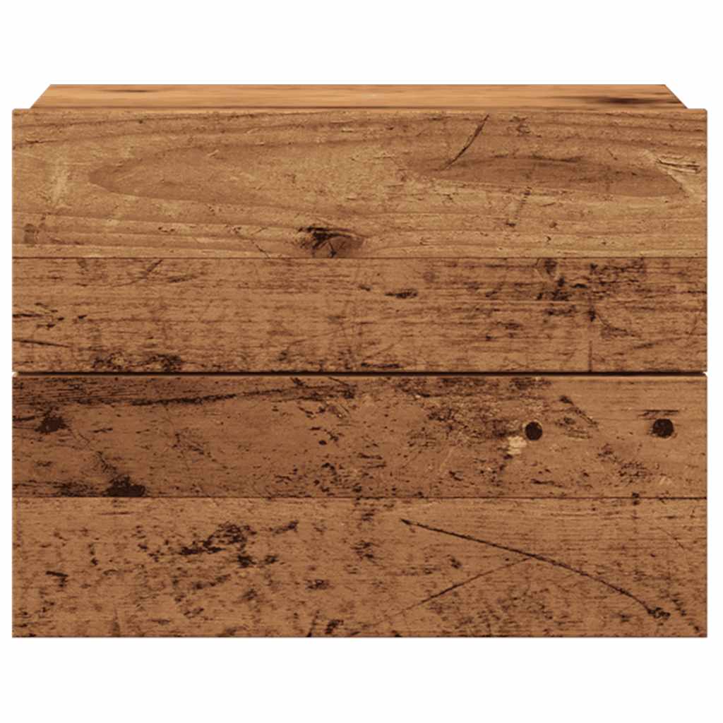 Wall-mounted Bedside Cabinet Old Wood 40x32x30 cm