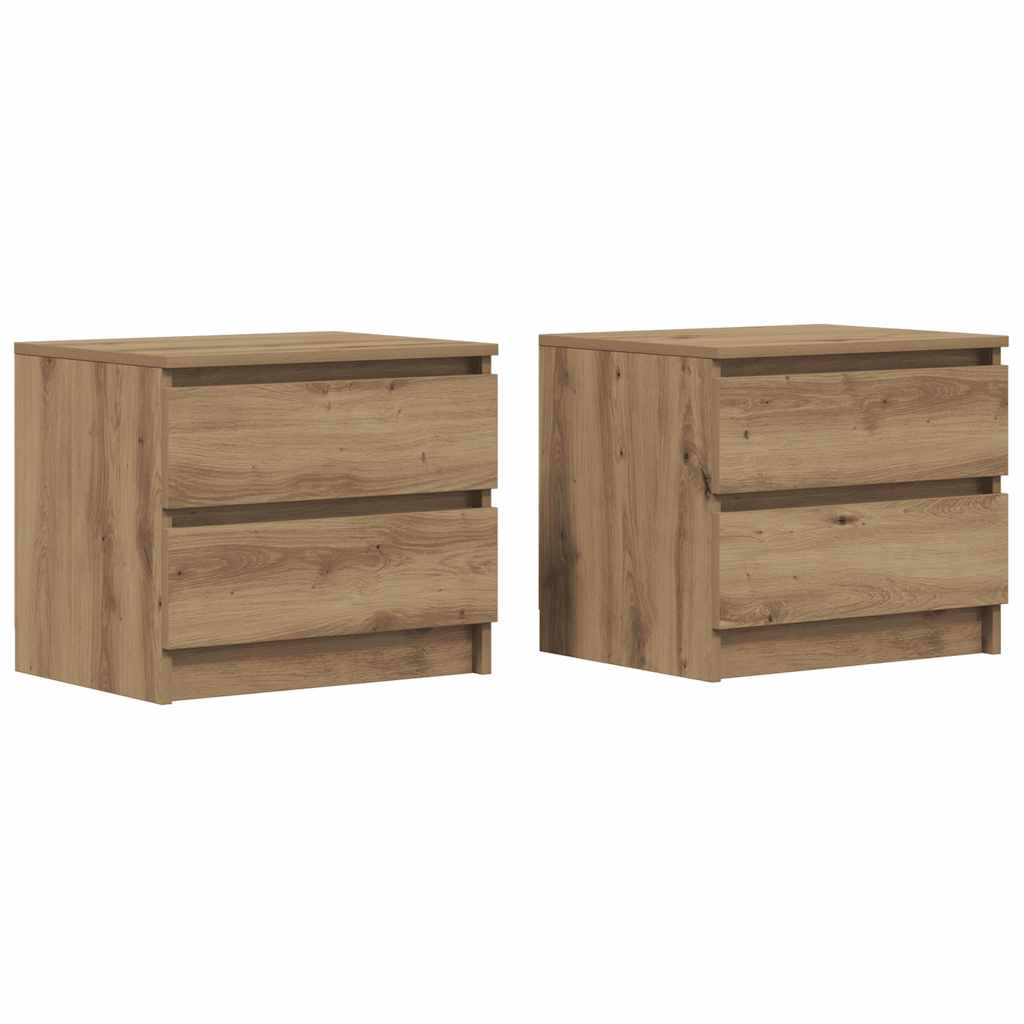 Bedside Cabinets 2 pcs Artisan Oak 50x40x43.5 cm Engineered Wood