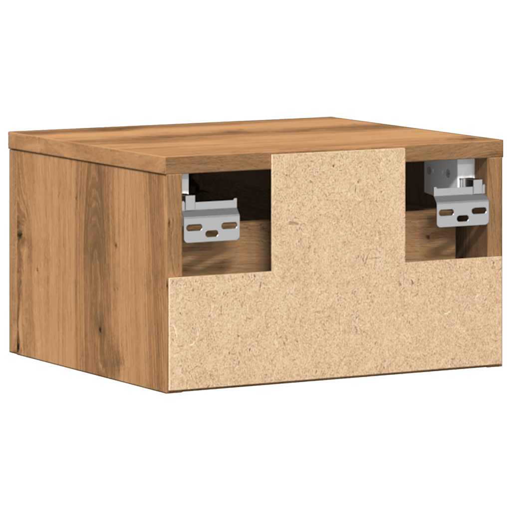 Wall-mounted Bedside Cabinet Artisan Oak 34x30x20 cm