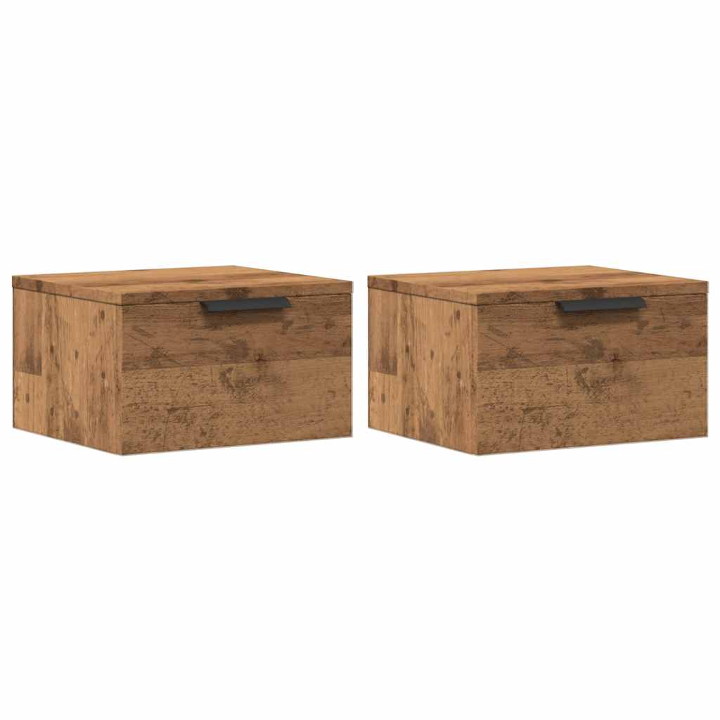 Wall-mounted Bedside Cabinets 2 pcs Artisan Oak 34x30x20 cm