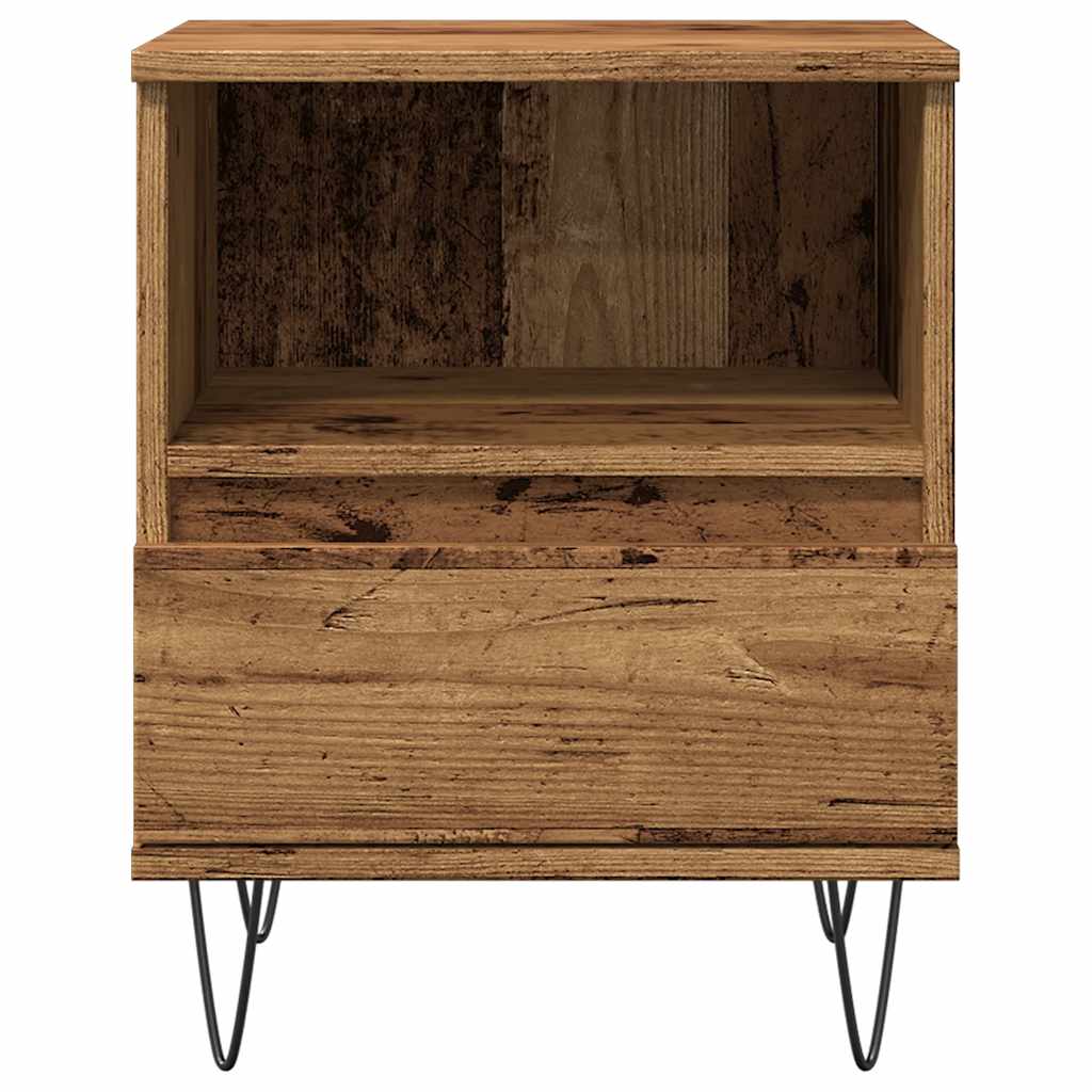 Bedside Cabinet Old Wood 40x35x50 cm Engineered Wood