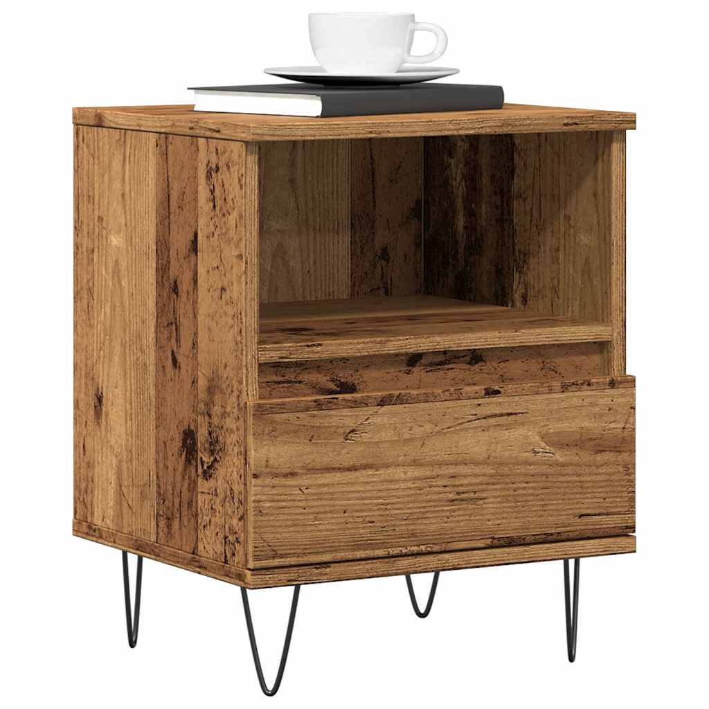 Bedside Cabinet Old Wood 40x35x50 cm Engineered Wood