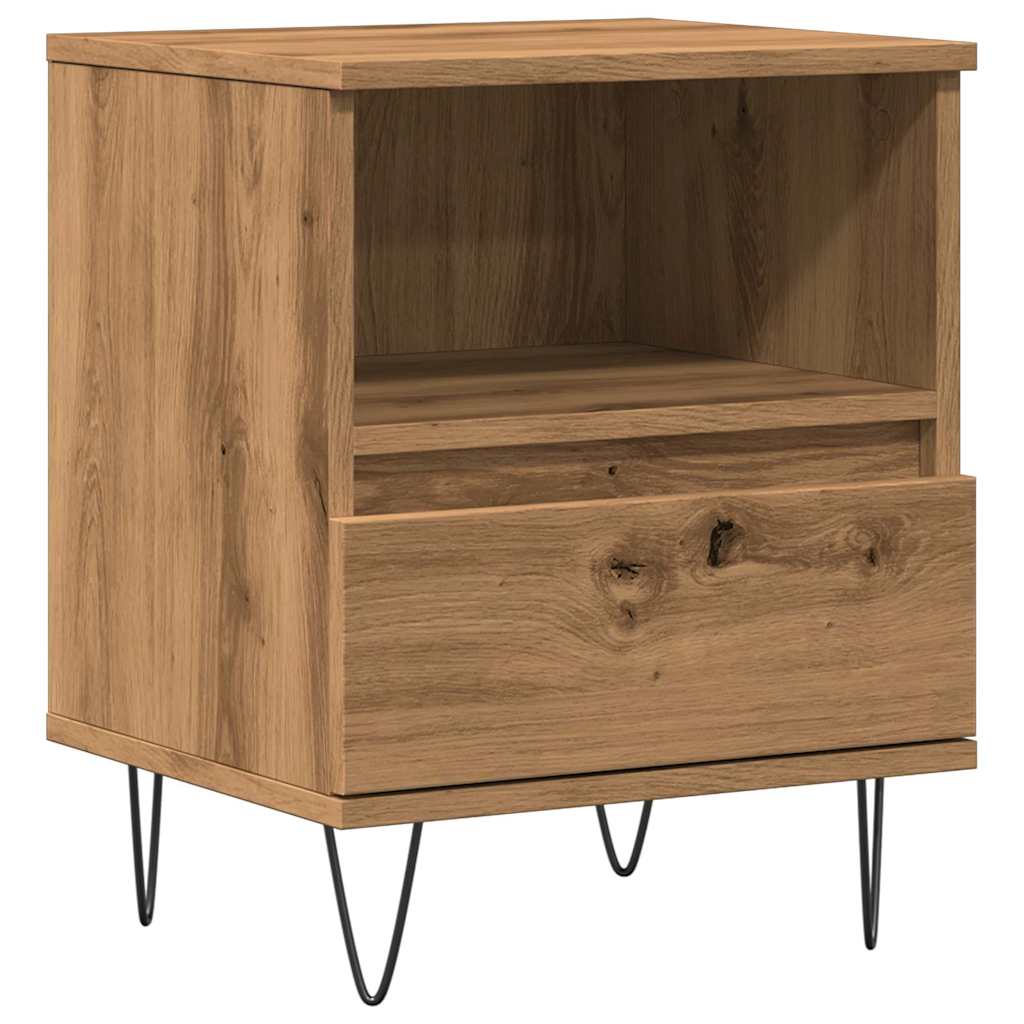 Bedside Cabinet Artisan Oak 40x35x50 cm Engineered Wood