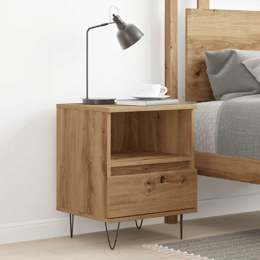 Bedside Cabinet Artisan Oak 40x35x50 cm Engineered Wood