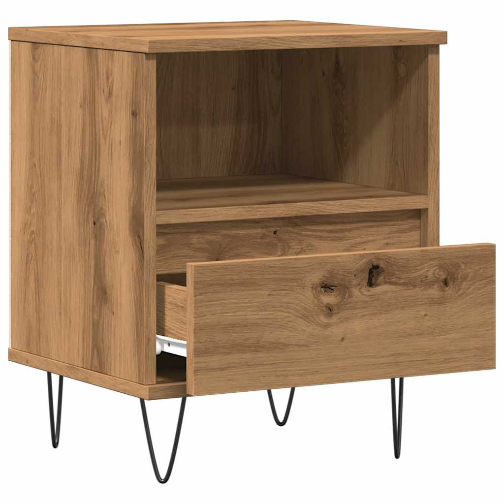 Bedside Cabinet Artisan Oak 40x35x50 cm Engineered Wood