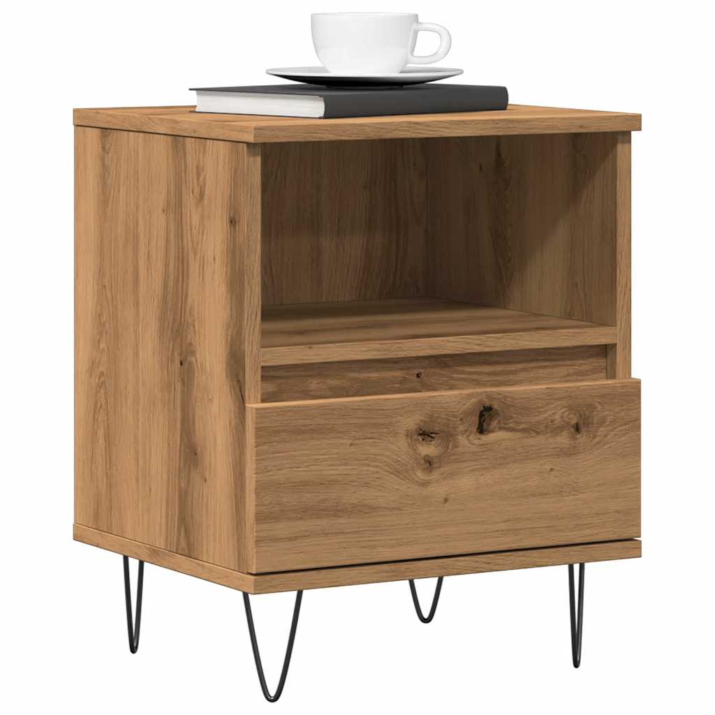 Bedside Cabinet Artisan Oak 40x35x50 cm Engineered Wood