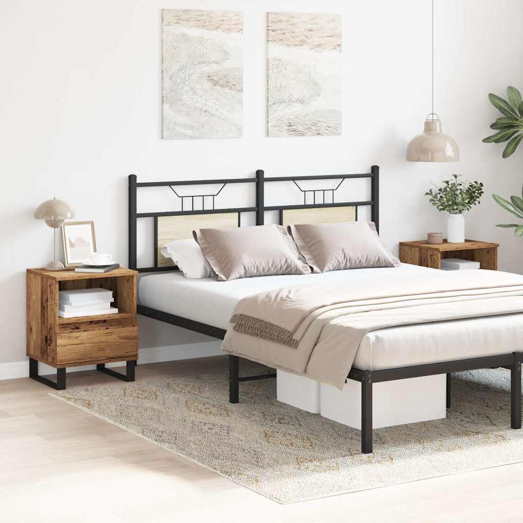 Bedside Cabinets 2 pcs Old Wood 40x35x50 cm Engineered Wood