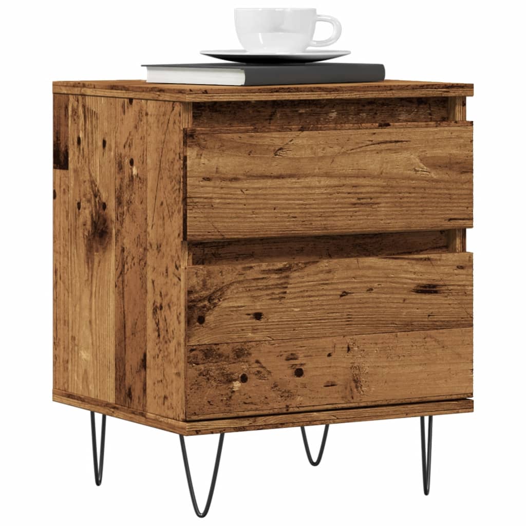 Bedside Cabinet Old Wood 40x35x50 cm Engineered Wood