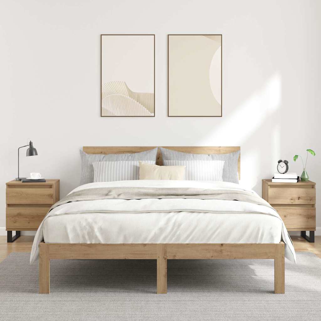 Bedside Cabinets 2 pcs Artisan Oak 40x35x50 cm Engineered Wood