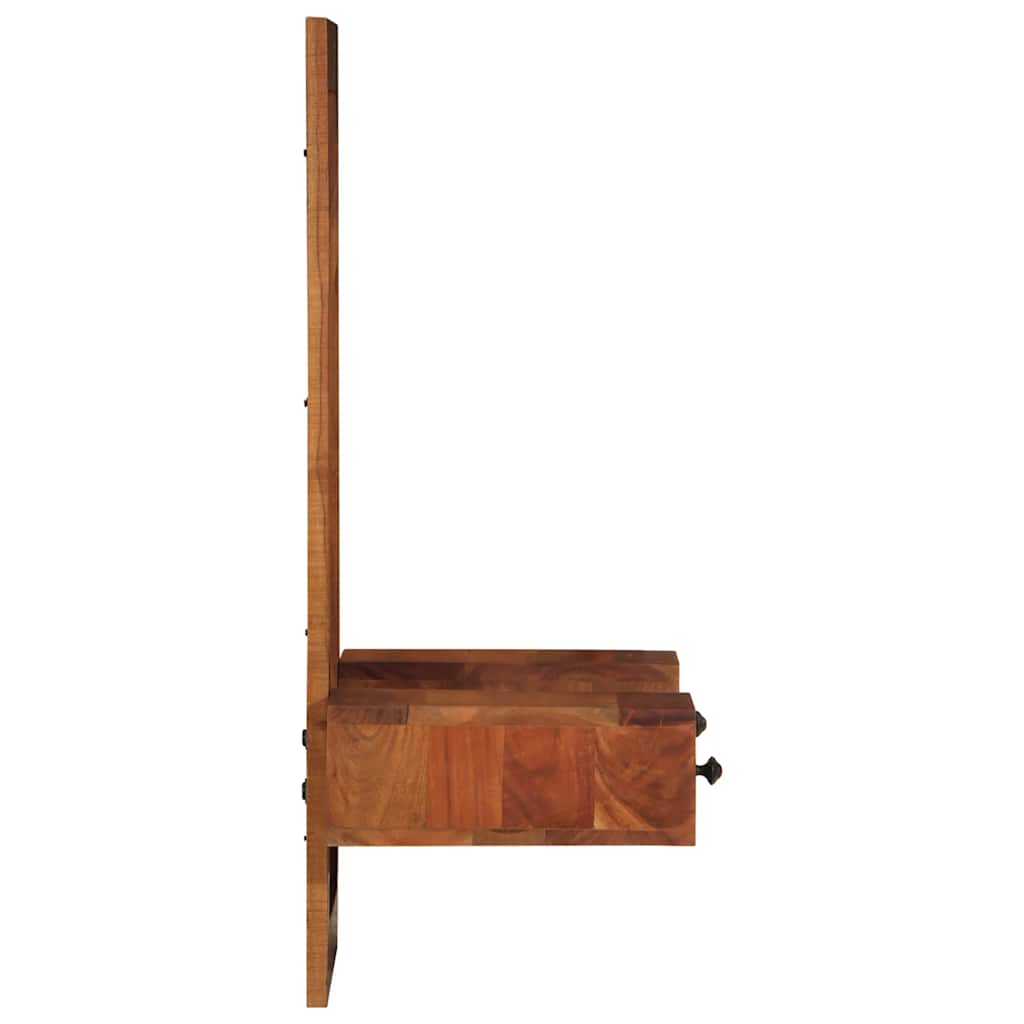 Wall Mirror With Drawers 60X33X90 Cm Solid Wood Acacia