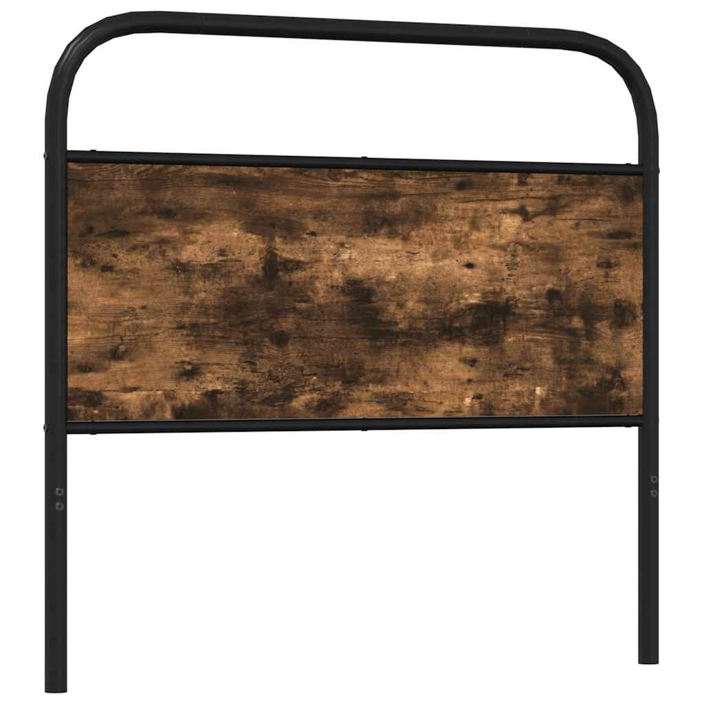 Headboard Smoked Oak 90 cm Steel and Engineered Wood