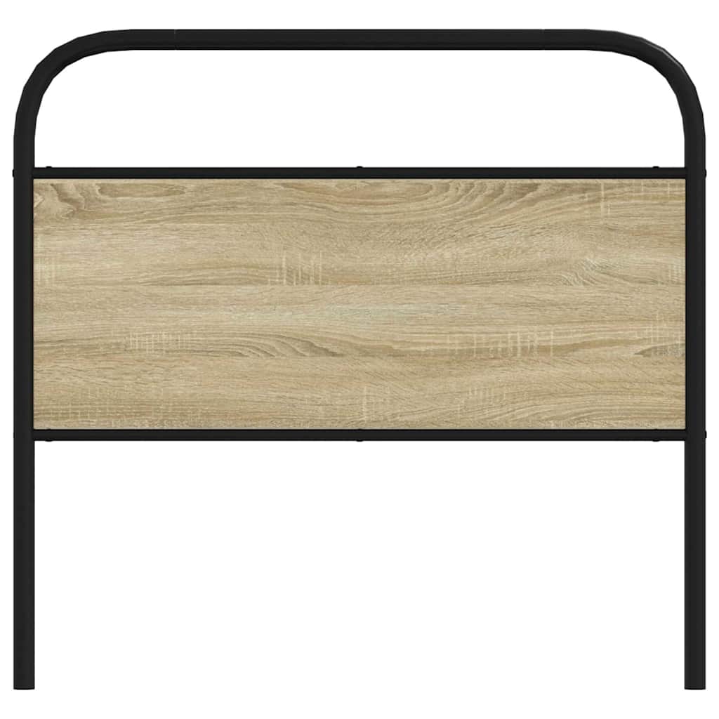 Headboard Sonoma Oak 90 cm Steel and Engineered Wood