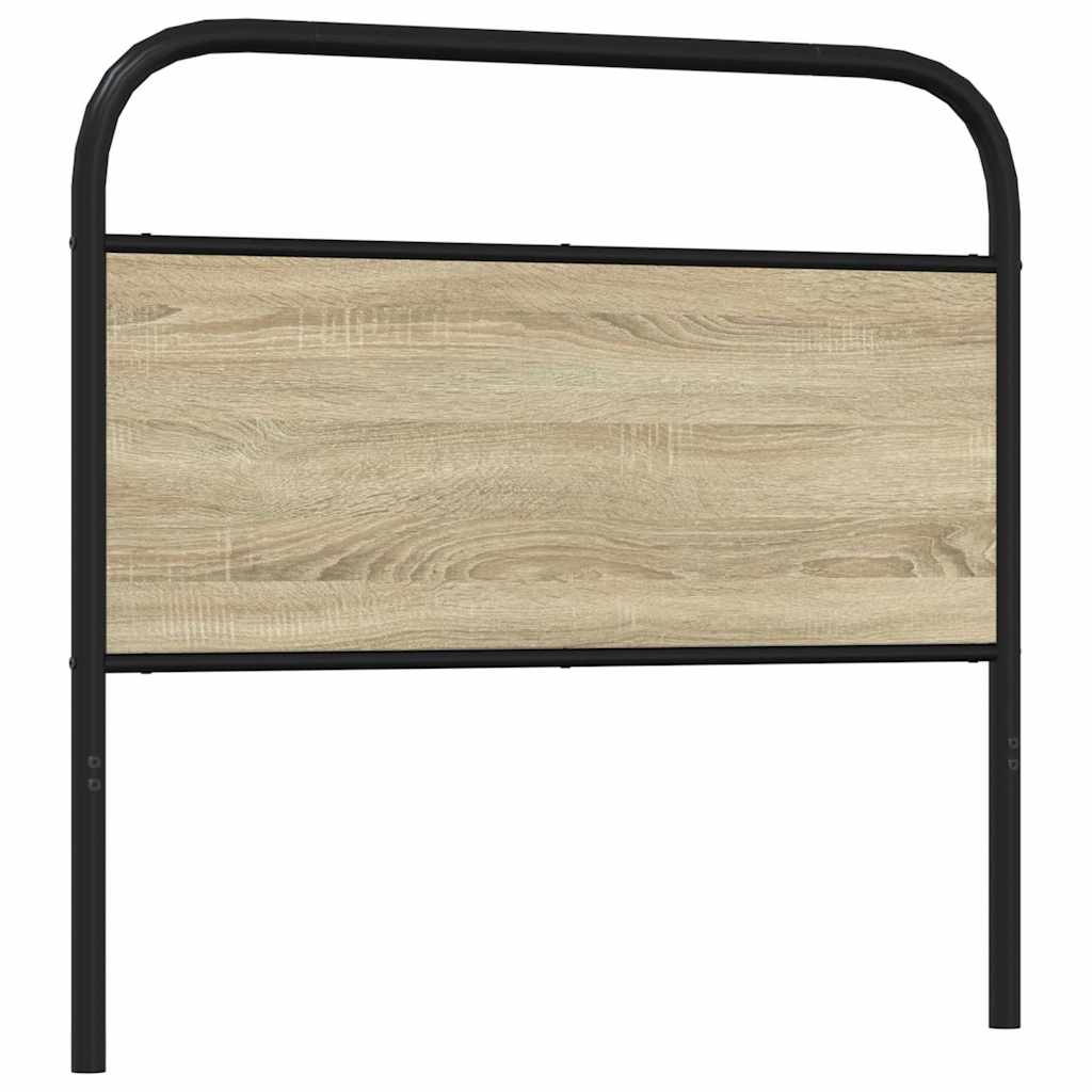 Headboard Sonoma Oak 90 cm Steel and Engineered Wood
