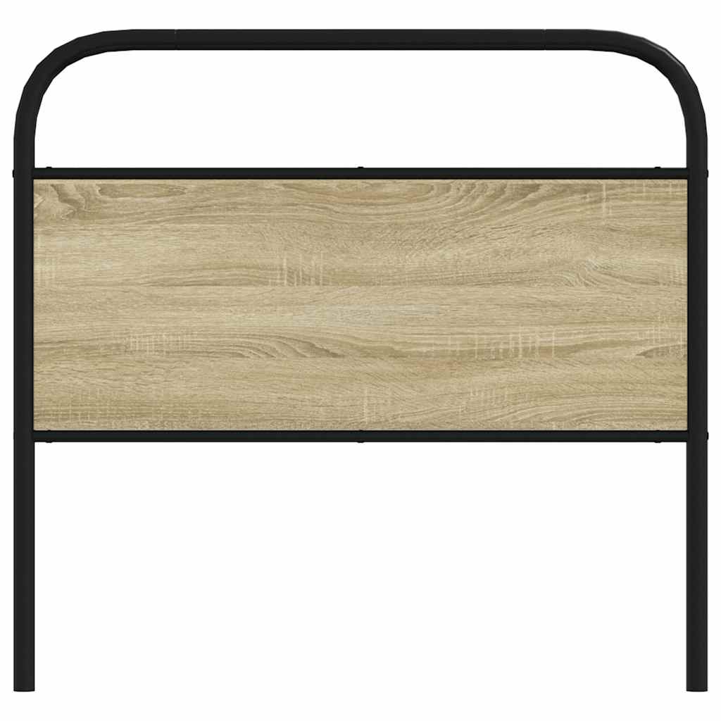 Headboard Sonoma Oak 107 cm Steel and Engineered Wood