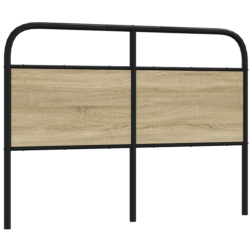 Headboard Sonoma Oak 120 cm Steel and Engineered Wood