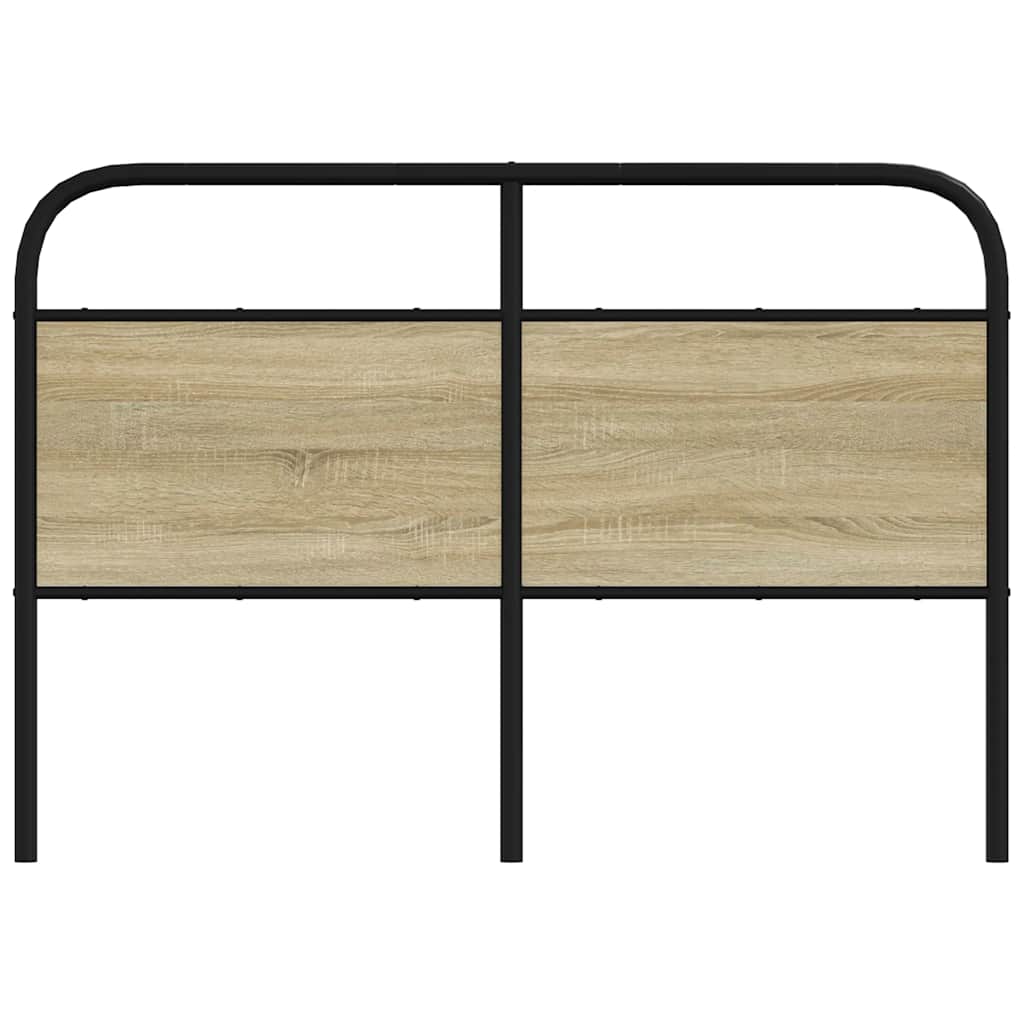 Headboard Sonoma Oak 120 cm Steel and Engineered Wood