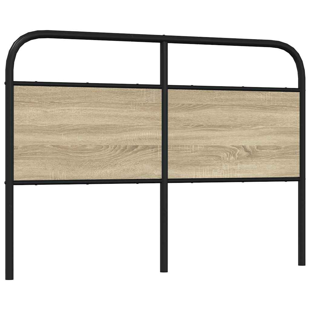 Headboard Sonoma Oak 120 cm Steel and Engineered Wood