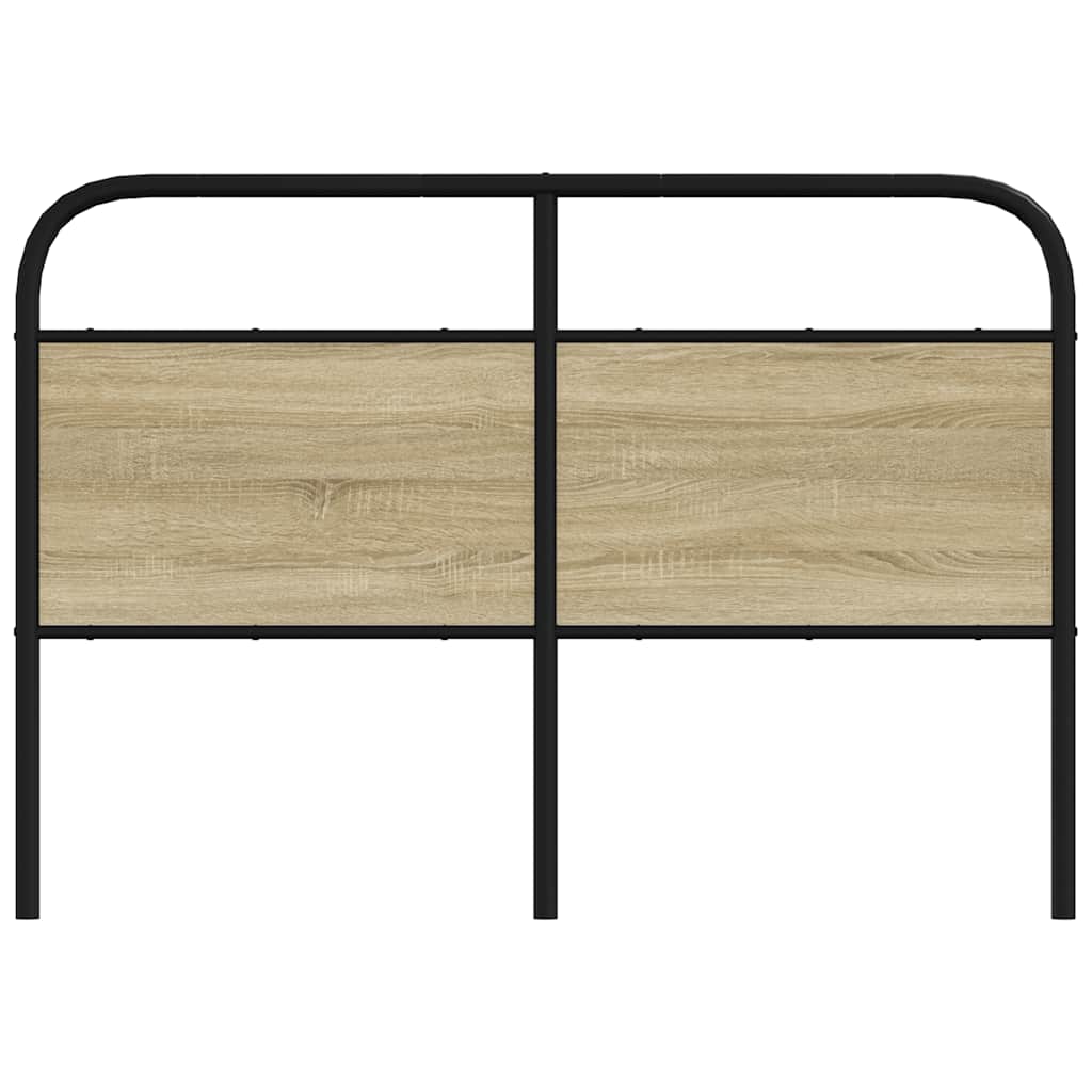 Headboard Sonoma Oak 135 cm Steel and Engineered Wood