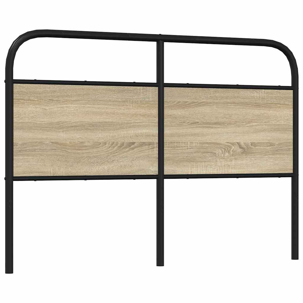 Headboard Sonoma Oak 135 cm Steel and Engineered Wood