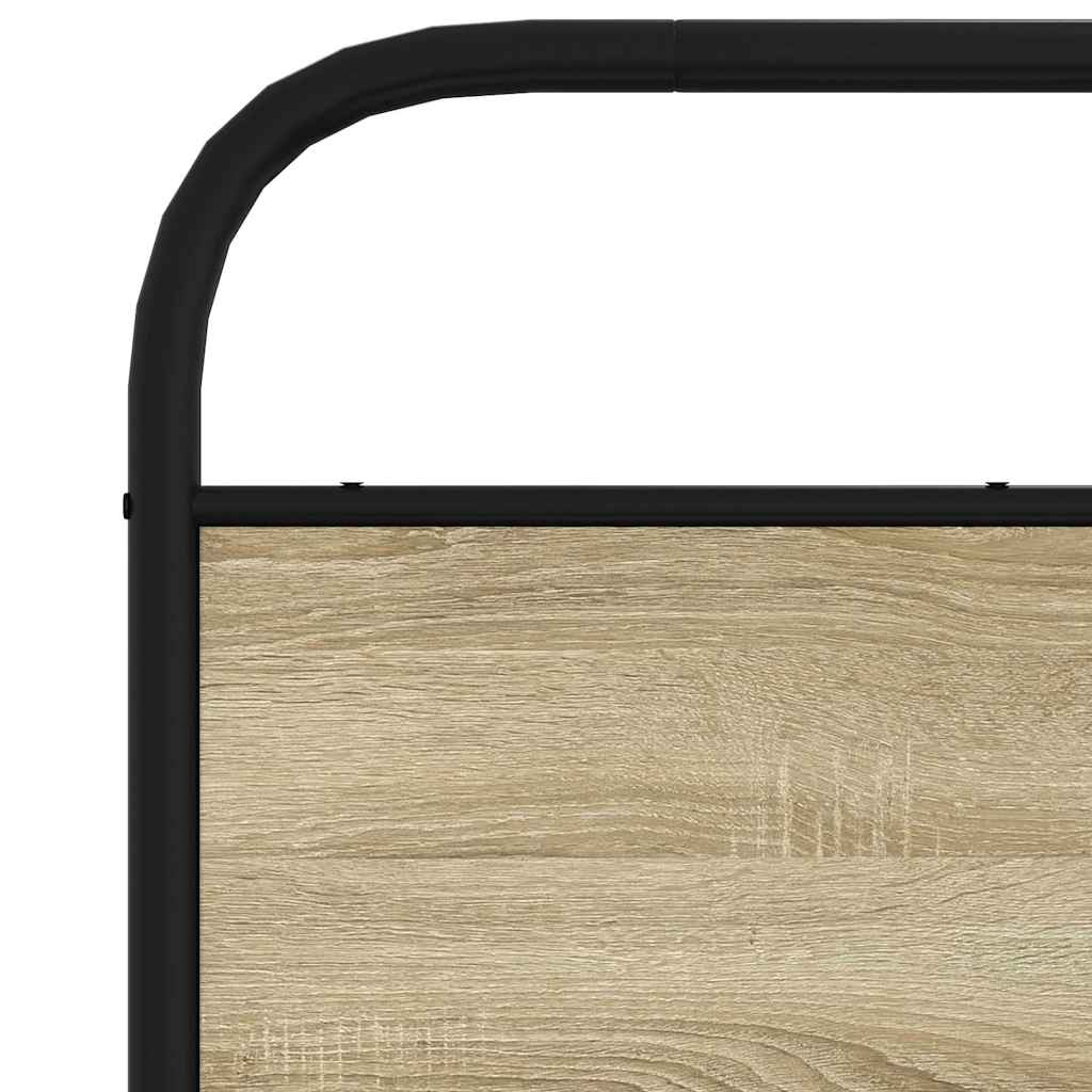 Headboard Sonoma Oak 160 cm Steel and Engineered Wood