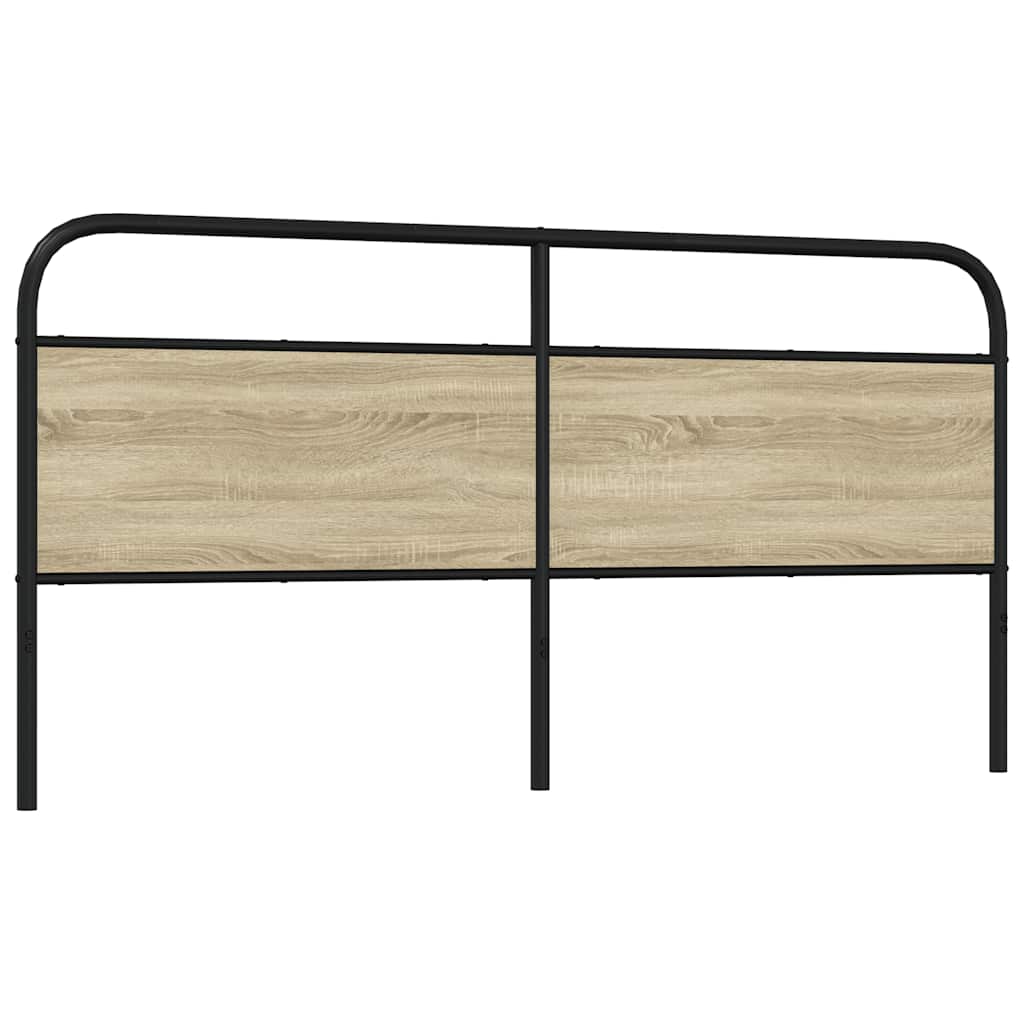 Headboard Sonoma Oak 180 cm Steel and Engineered Wood