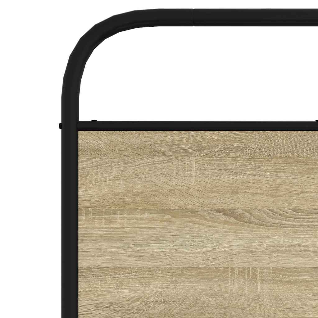 Headboard Sonoma Oak 200 cm Steel and Engineered Wood