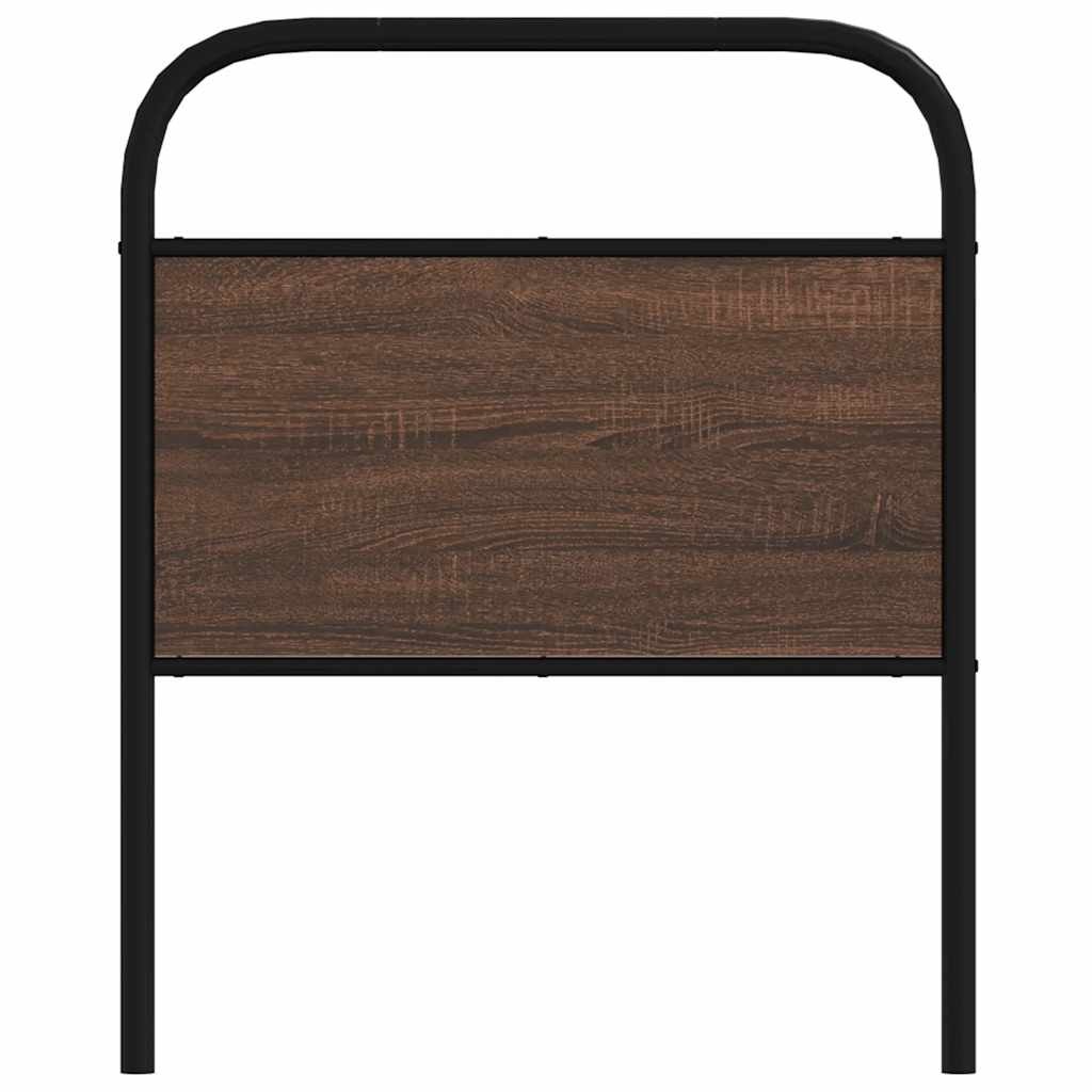 Headboard Brown Oak 75 cm Steel and Engineered Wood