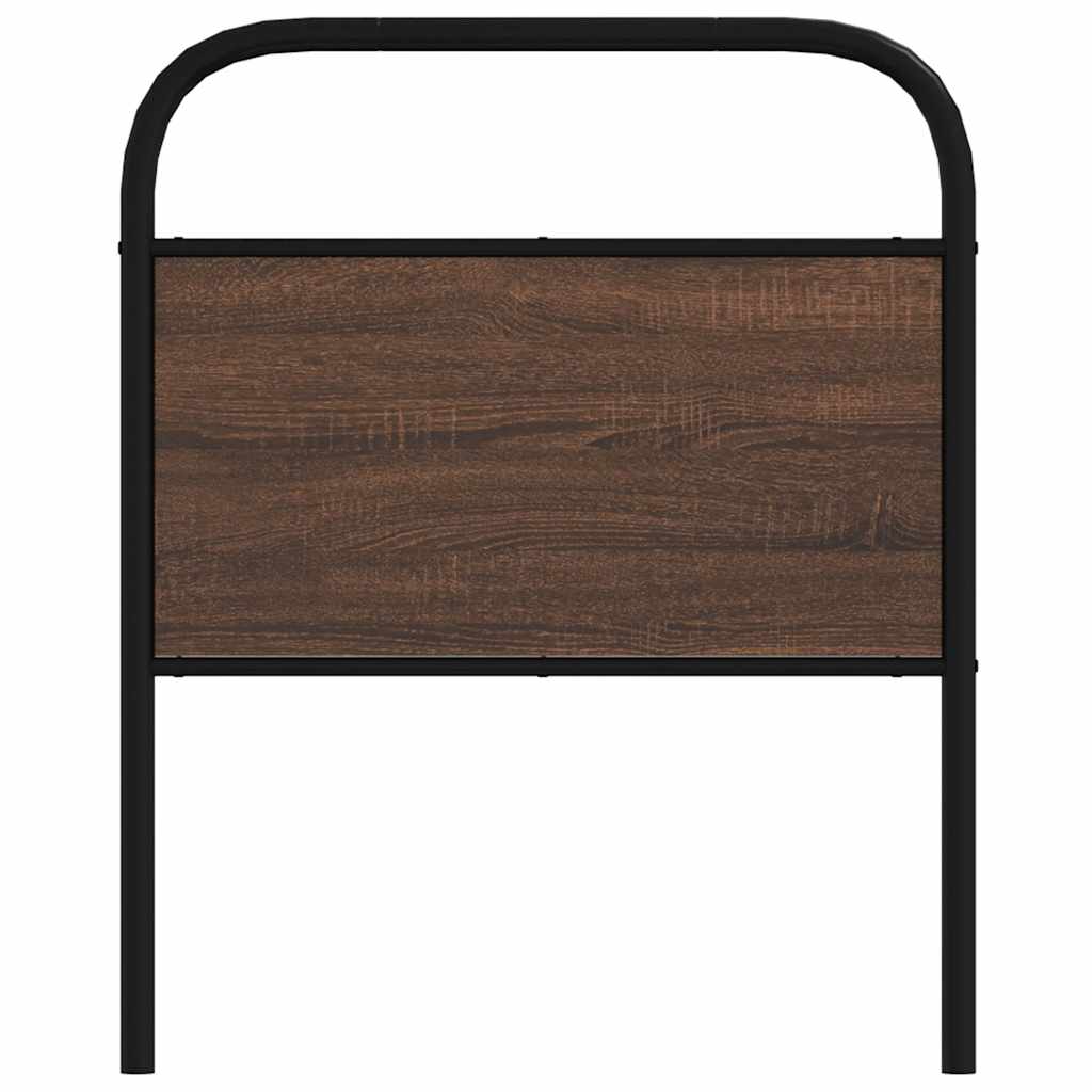 Headboard Brown Oak 80 cm Steel and Engineered Wood