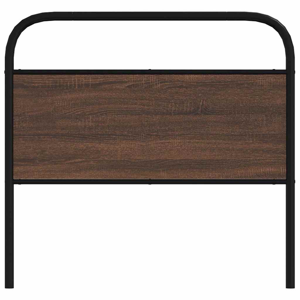 Headboard Brown Oak 90 cm Steel and Engineered Wood
