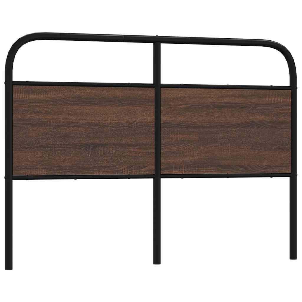 Headboard Brown Oak 135 cm Steel and Engineered Wood