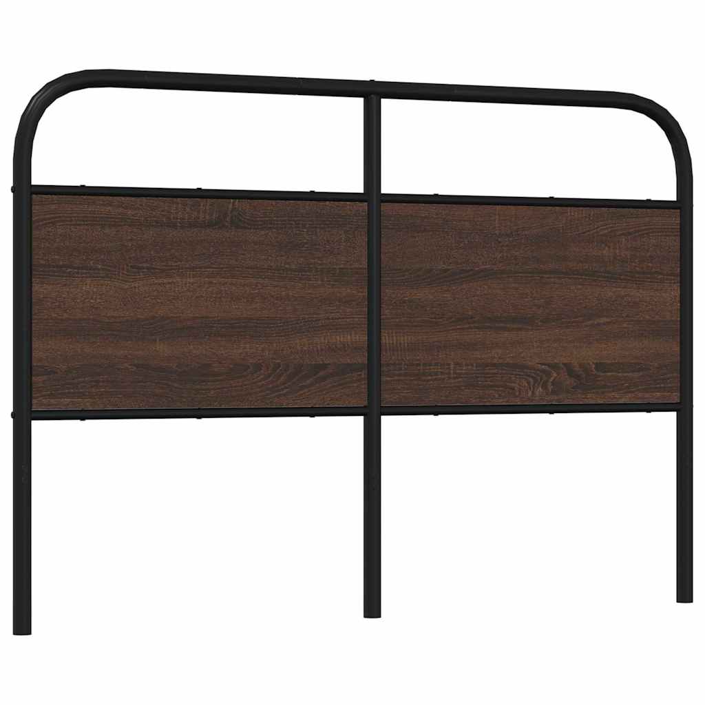 Headboard Brown Oak 135 cm Steel and Engineered Wood