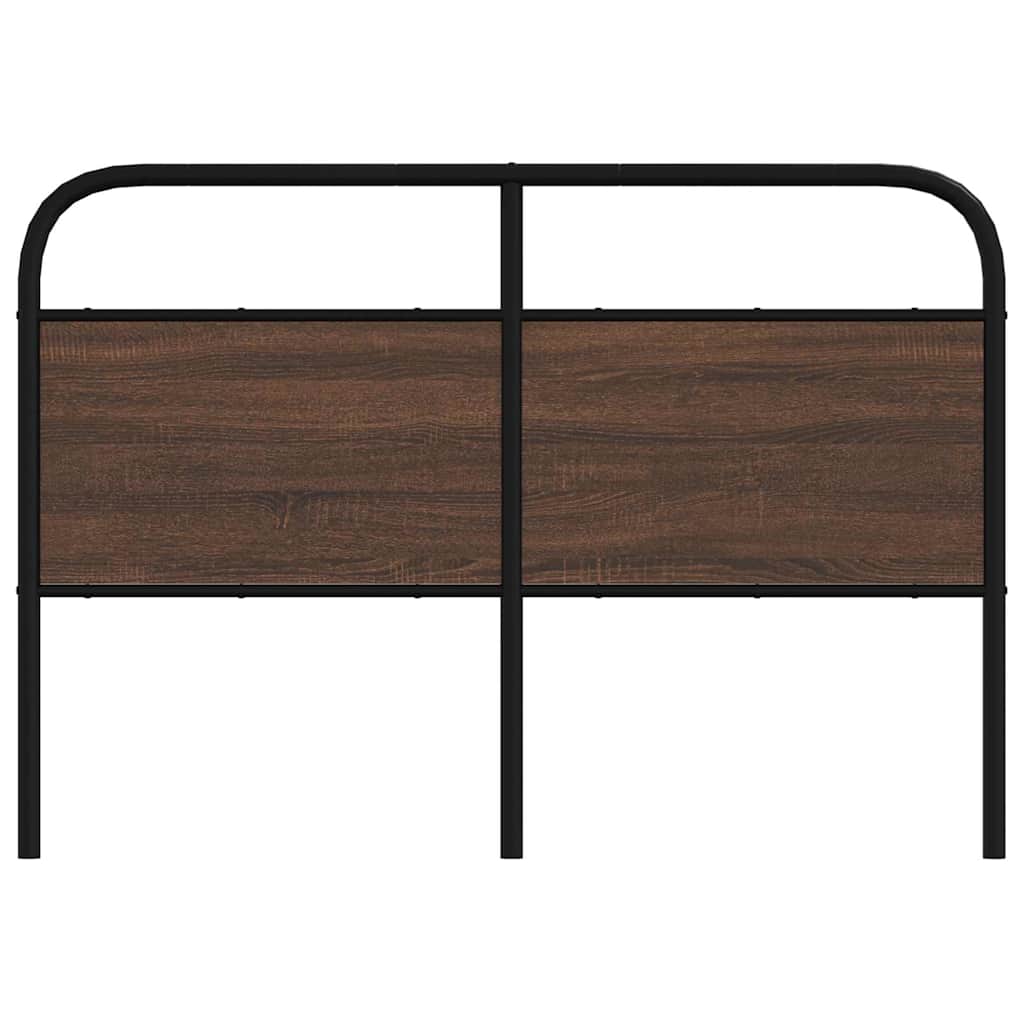 Headboard Brown Oak 140 cm Steel and Engineered Wood