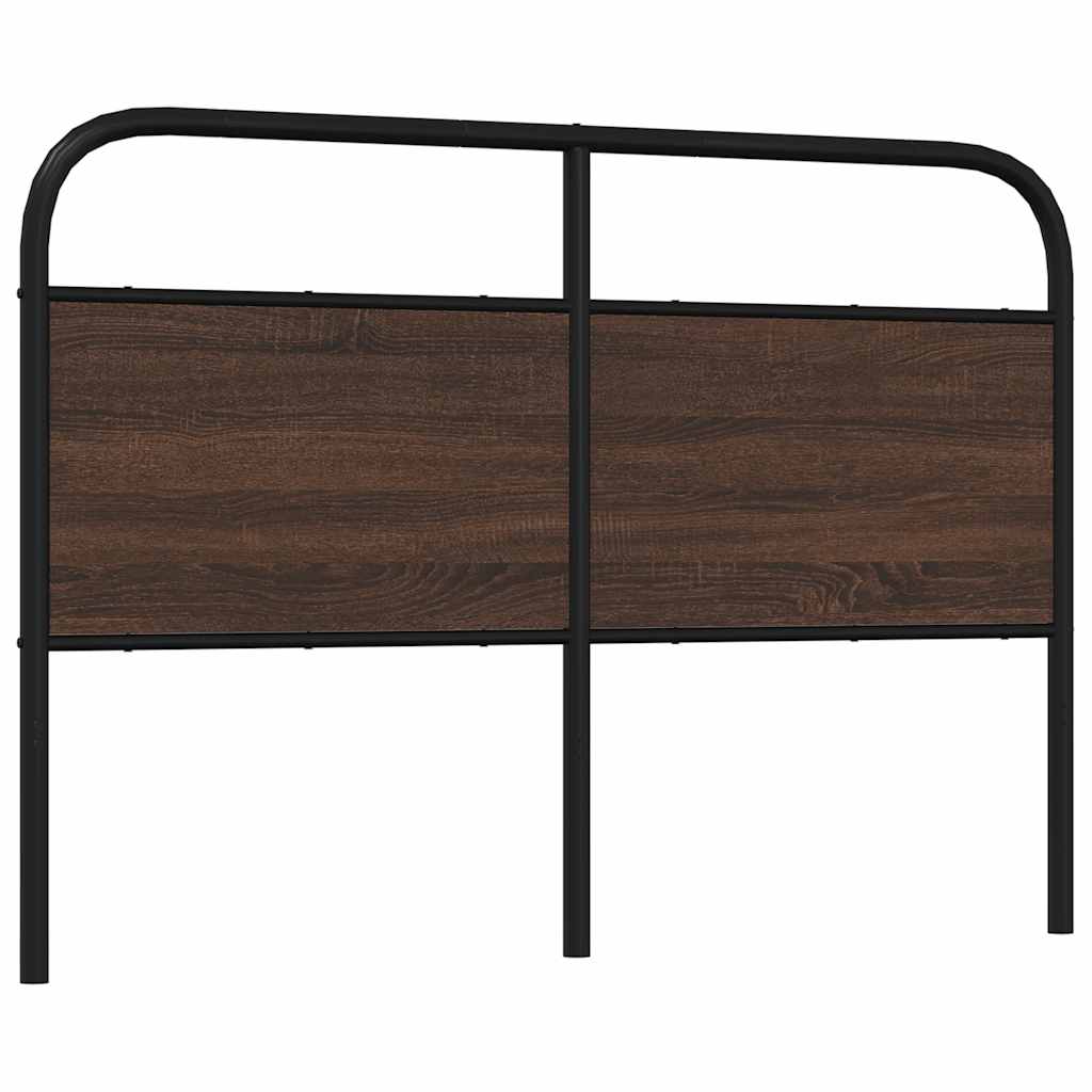 Headboard Brown Oak 140 cm Steel and Engineered Wood