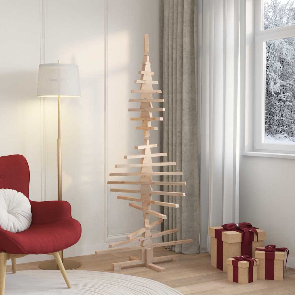 Wooden Christmas Tree for Decoration 180 cm Solid Wood Pine