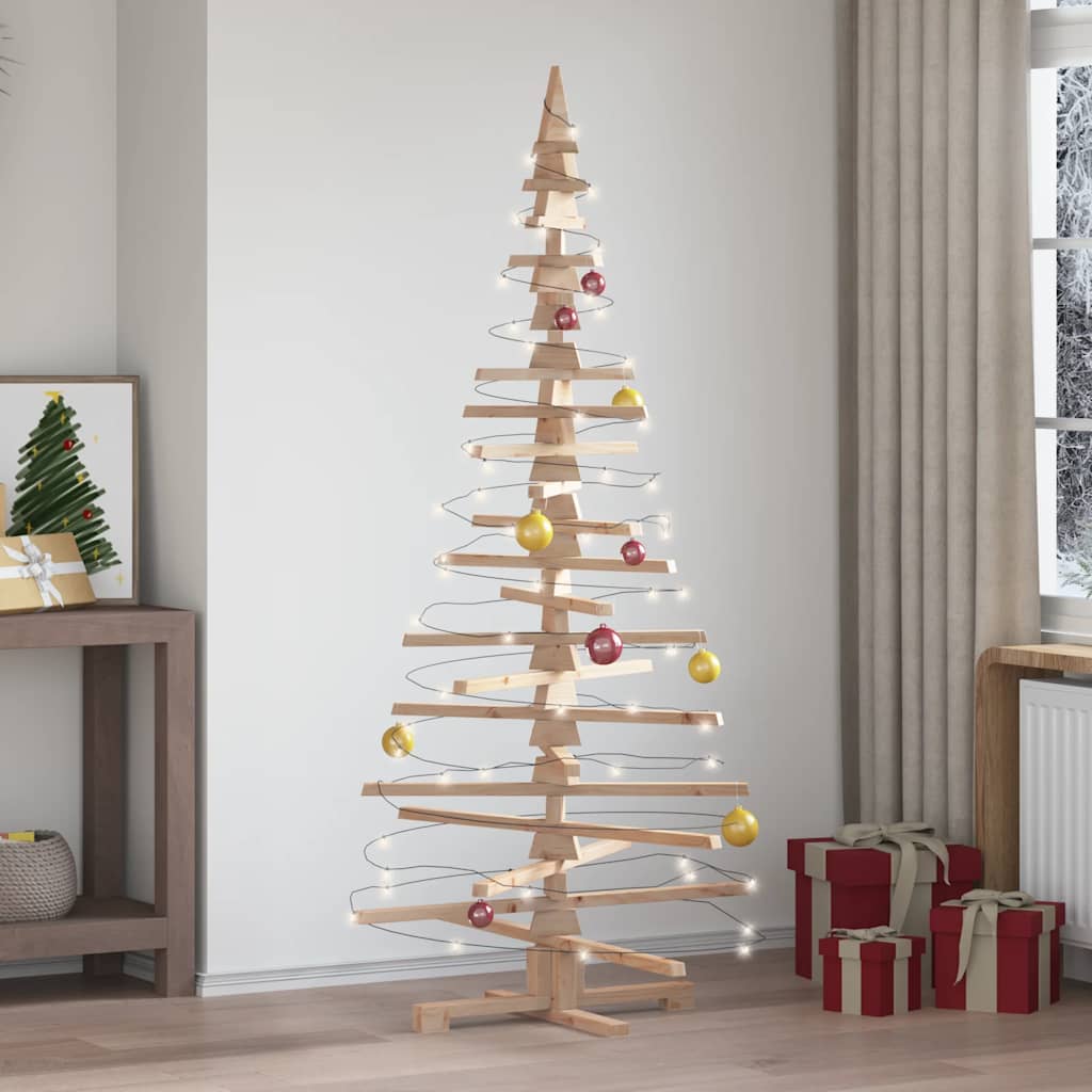 Wooden Christmas Tree for Decoration 180 cm Solid Wood Pine