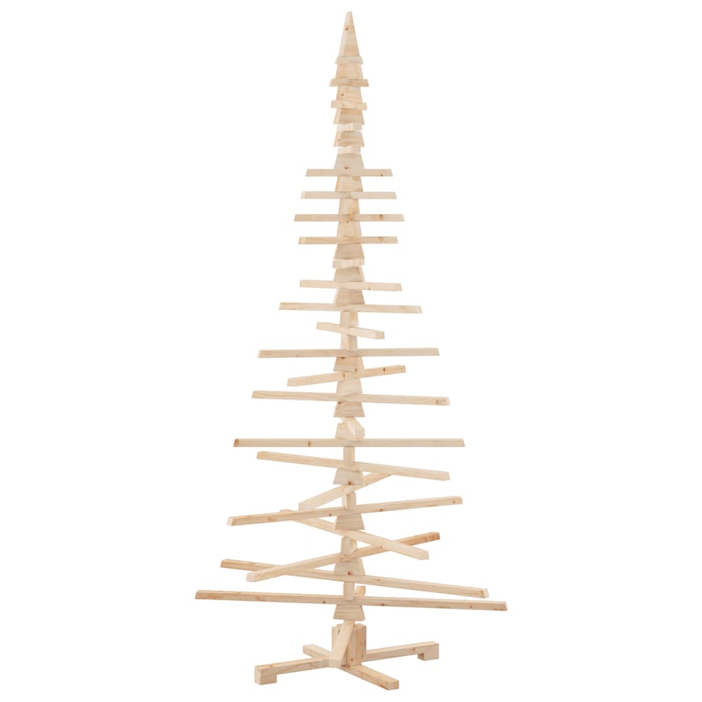 Wooden Christmas Tree for Decoration 210 cm Solid Wood Pine