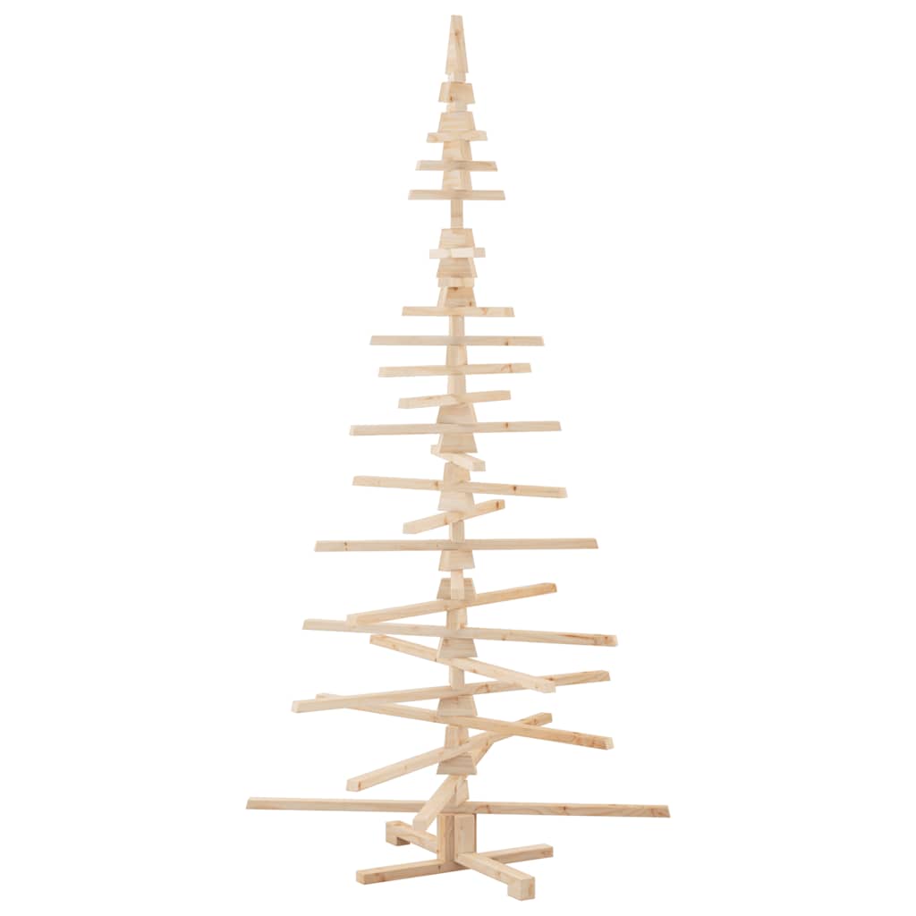 Wooden Christmas Tree for Decoration 210 cm Solid Wood Pine