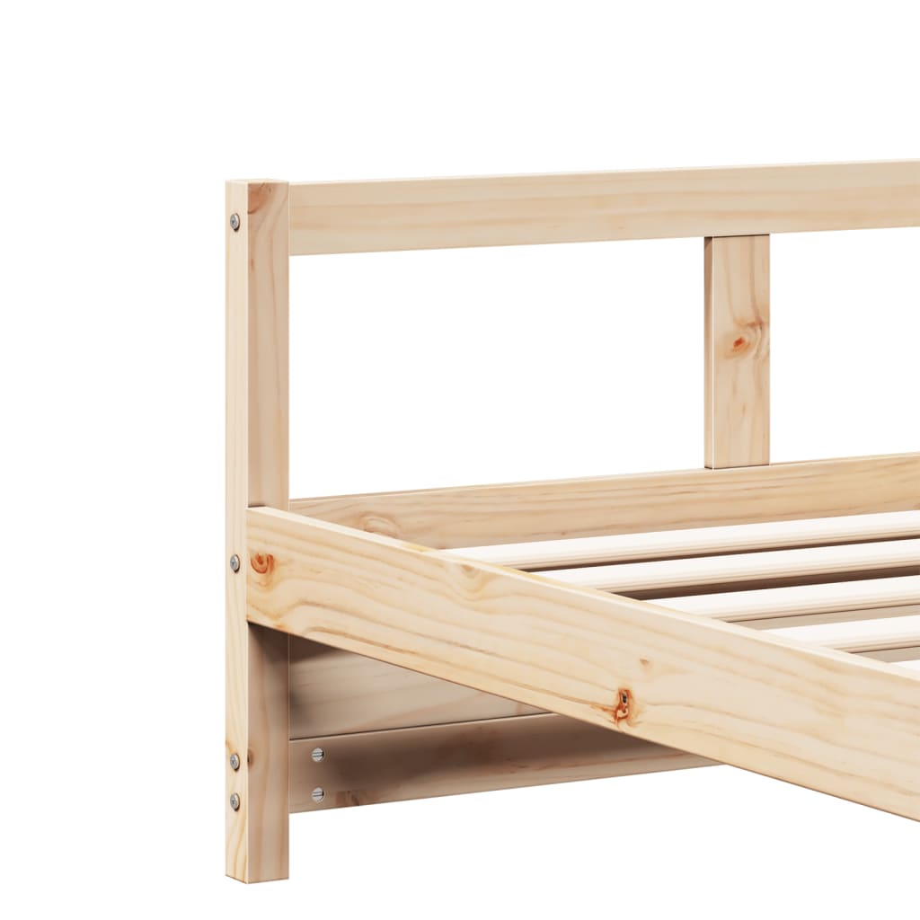Daybed with Mattress 90x200 cm Solid Wood Pine