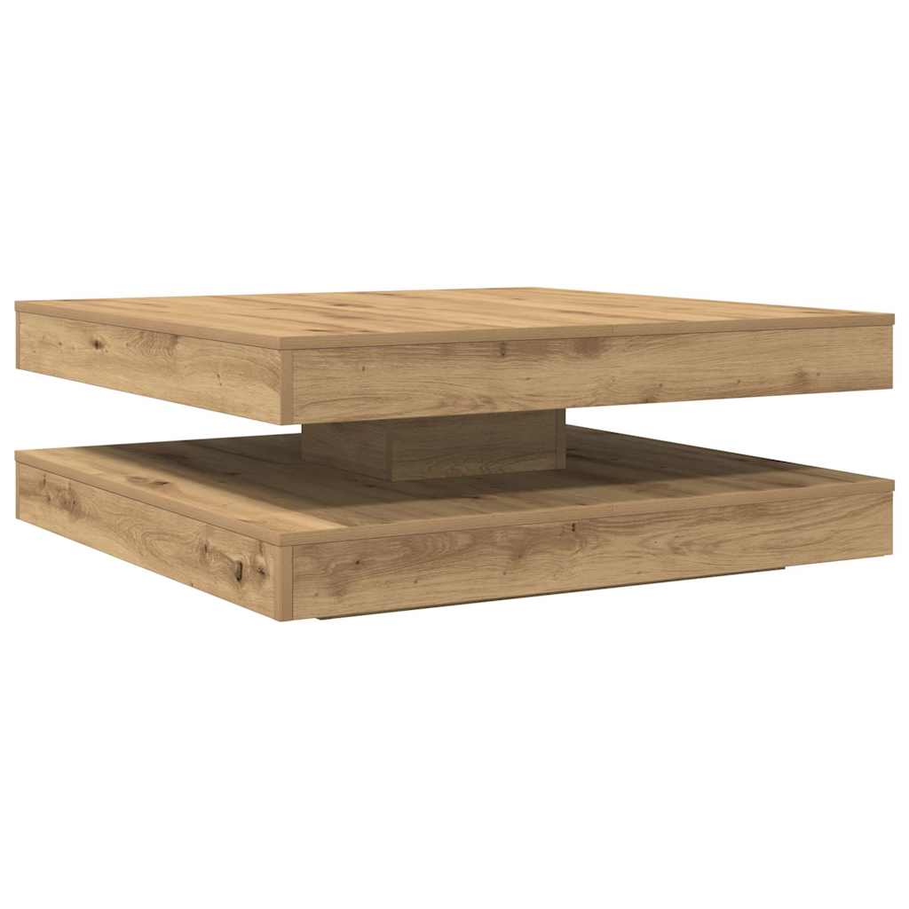 Coffee Table 360-Degree Rotatable Artisan Oak 90x90x34.5 cm