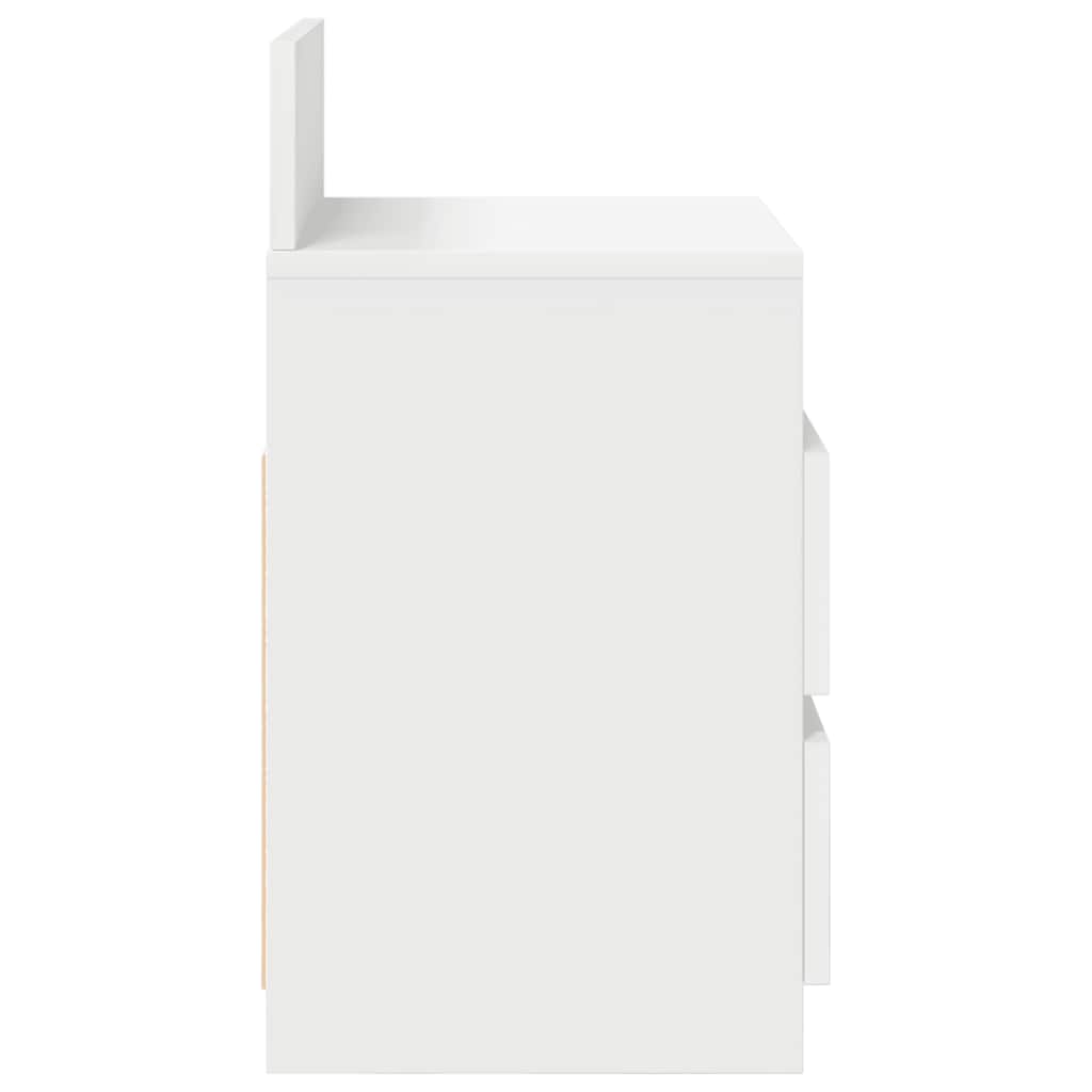 Bedside Cabinet with 2 Drawers White 40x33x60 cm