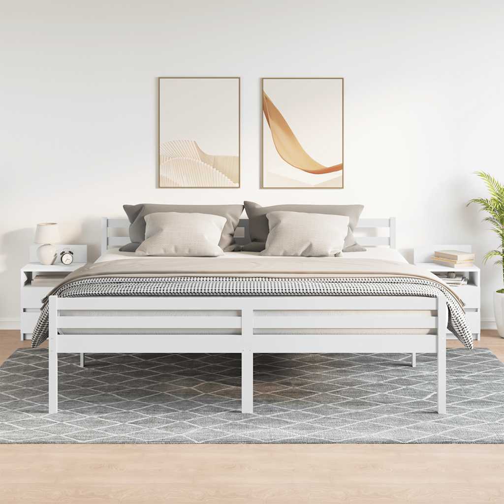 Bedside Cabinets 2 pcs with 2 Drawers White 40x33x60 cm