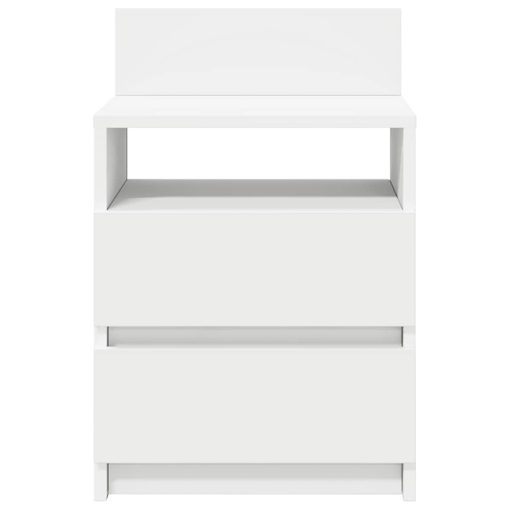 Bedside Cabinets 2 pcs with 2 Drawers White 40x33x60 cm