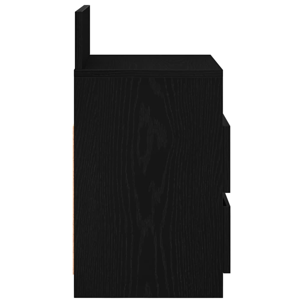 Bedside Cabinets 2 pcs with 2 Drawers Black 40x33x60 cm