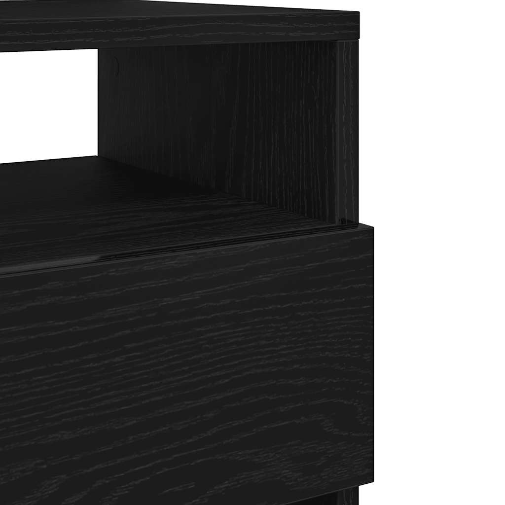 Bedside Cabinets 2 pcs with 2 Drawers Black 40x33x60 cm