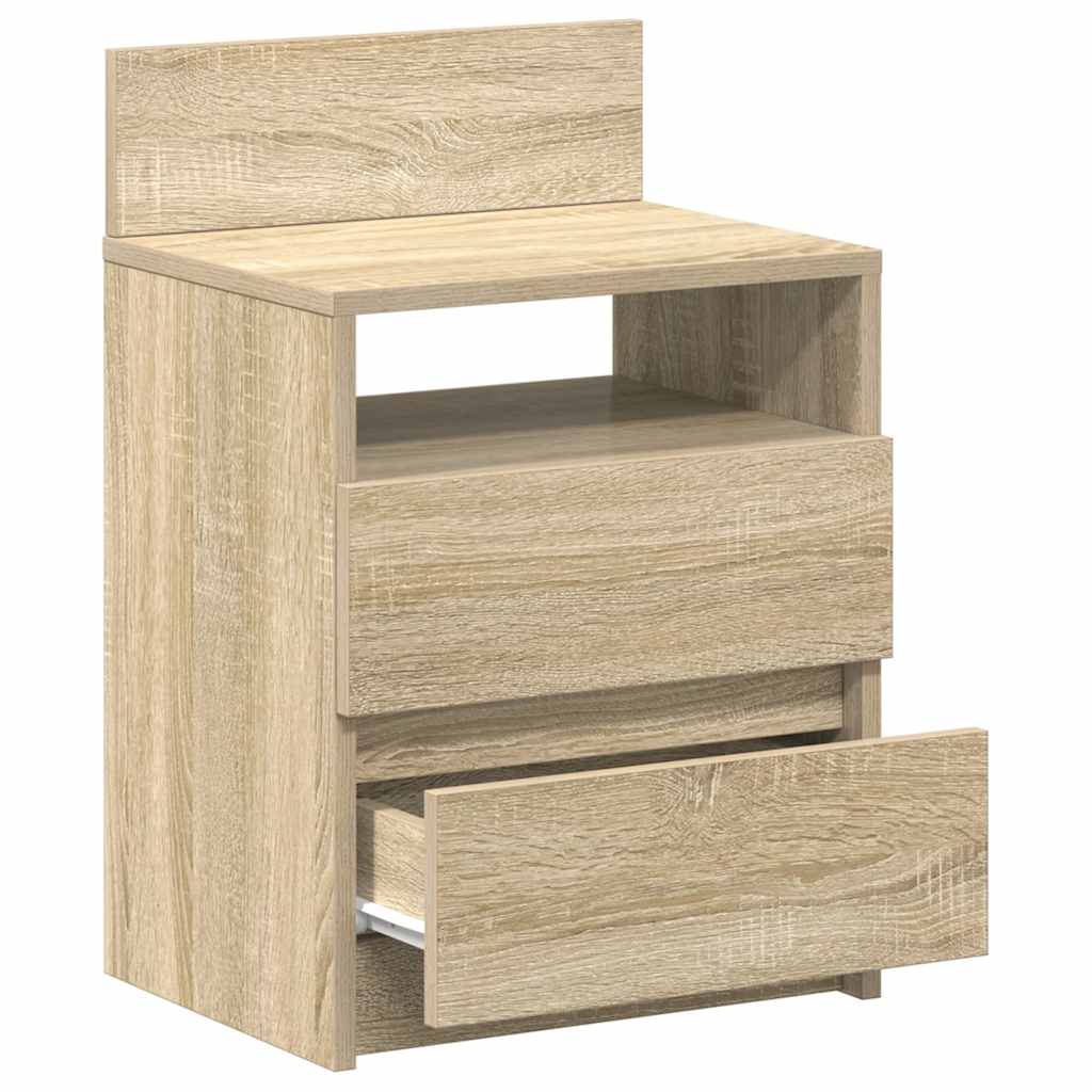 Bedside Cabinets 2 pcs with 2 Drawers Sonoma Oak 40x33x60 cm