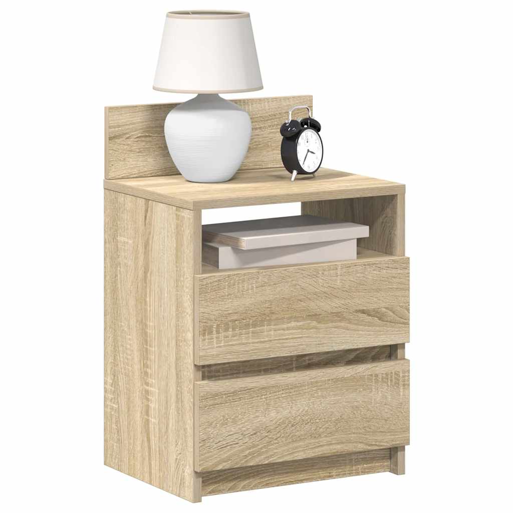 Bedside Cabinets 2 pcs with 2 Drawers Sonoma Oak 40x33x60 cm