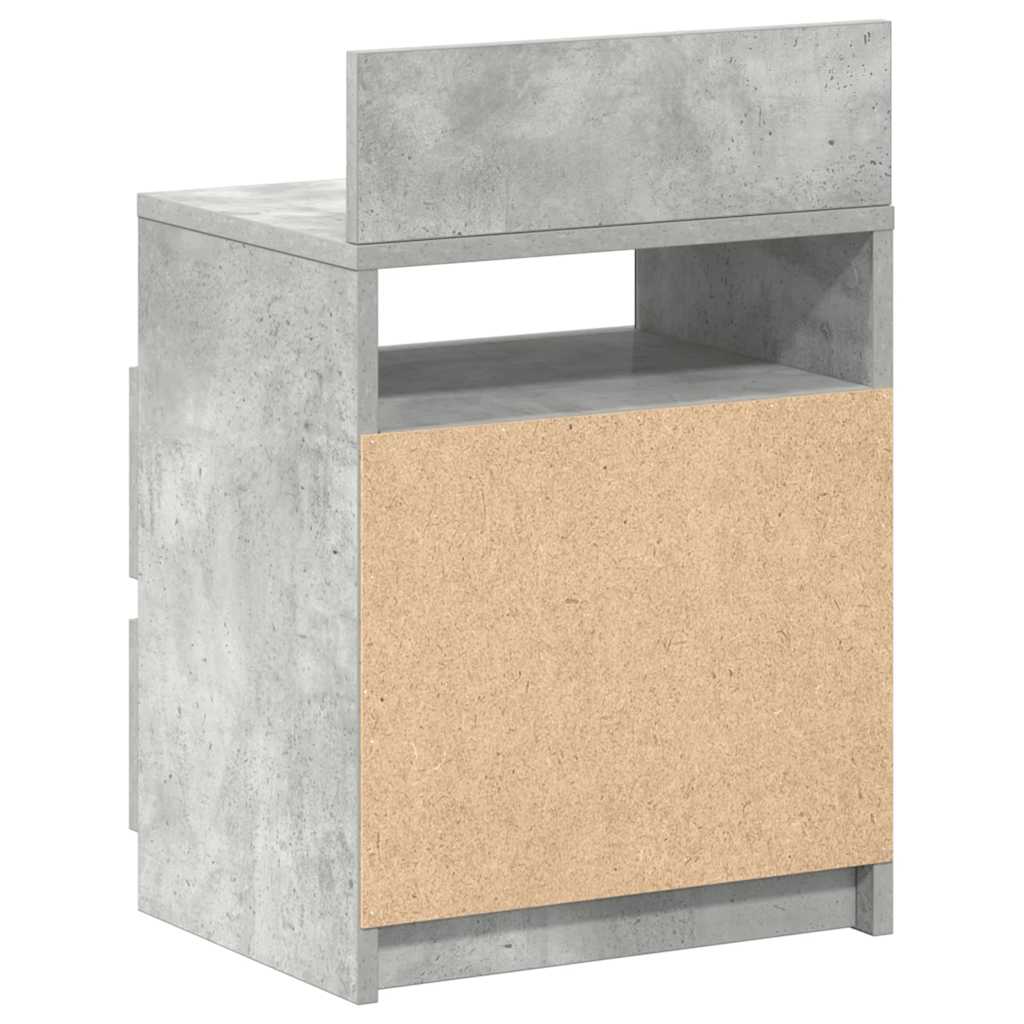 Bedside Cabinets 2 pcs with 2 Drawers Concrete Grey 40x33x60 cm