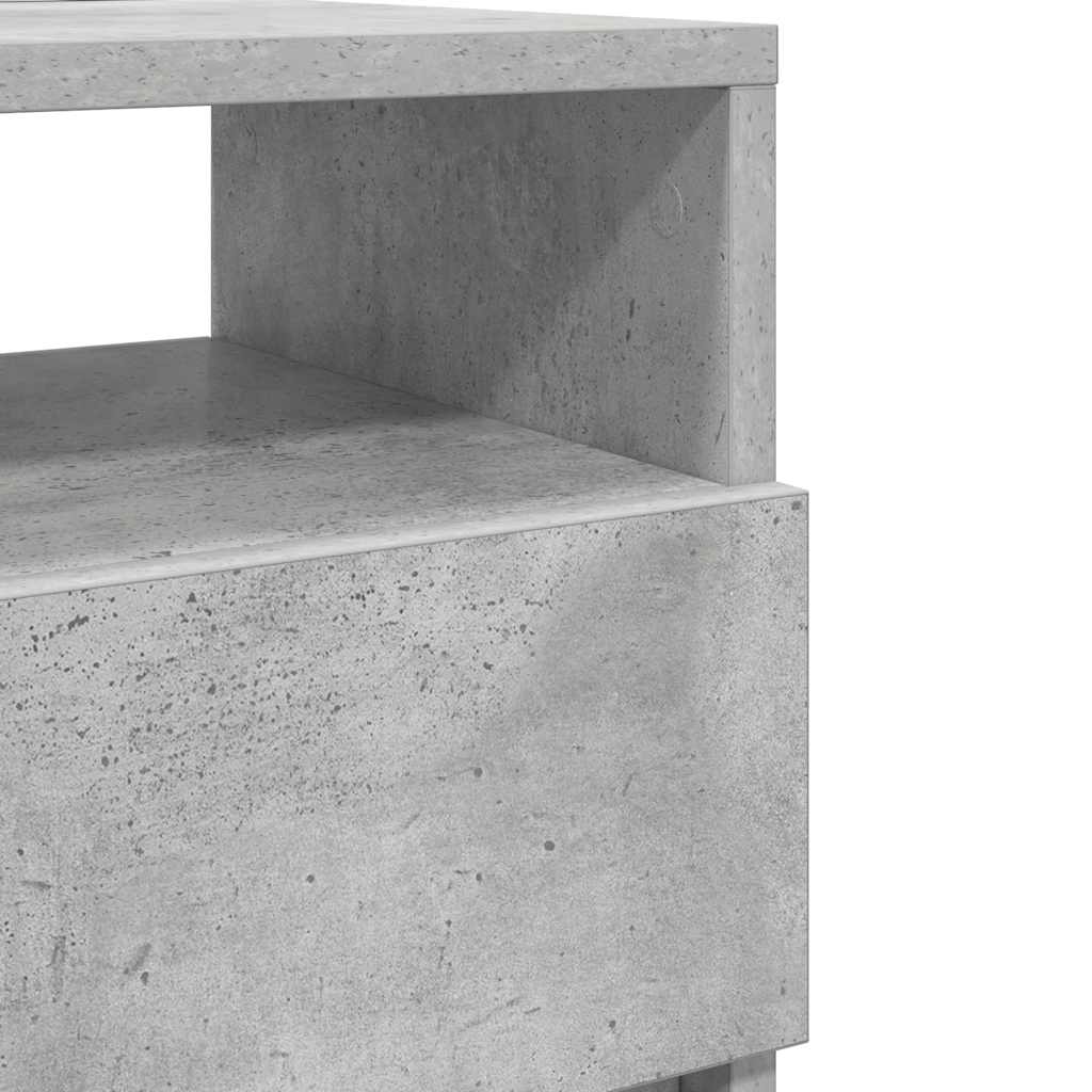 Bedside Cabinets 2 pcs with 2 Drawers Concrete Grey 40x33x60 cm
