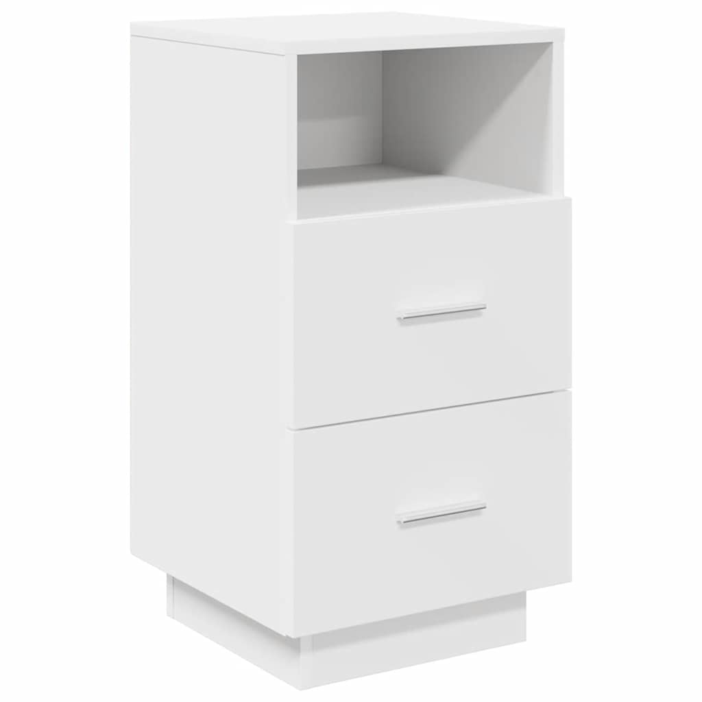 Bedside Cabinet with 2 Drawers White 36x36x68 cm