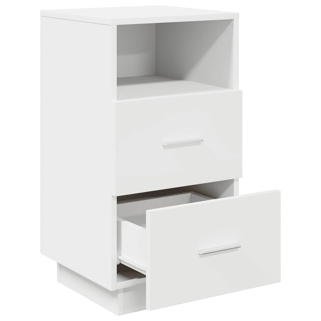 Bedside Cabinet with 2 Drawers White 36x36x68 cm